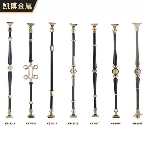别墅楼梯扶手栏杆轻奢铝艺室内家用铝合金新中式立柱围栏护栏铝制