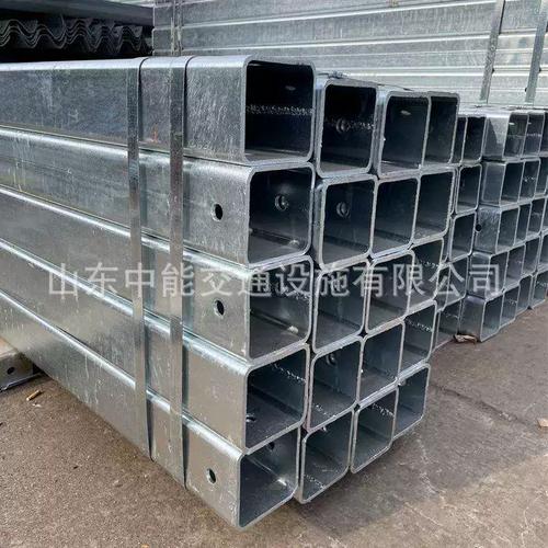 波形护栏方管型柱板方立柱圆形立热镀锌喷塑速公路管防撞护栏配件